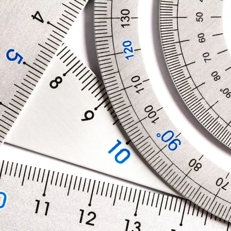 Steel rules and protractors close up