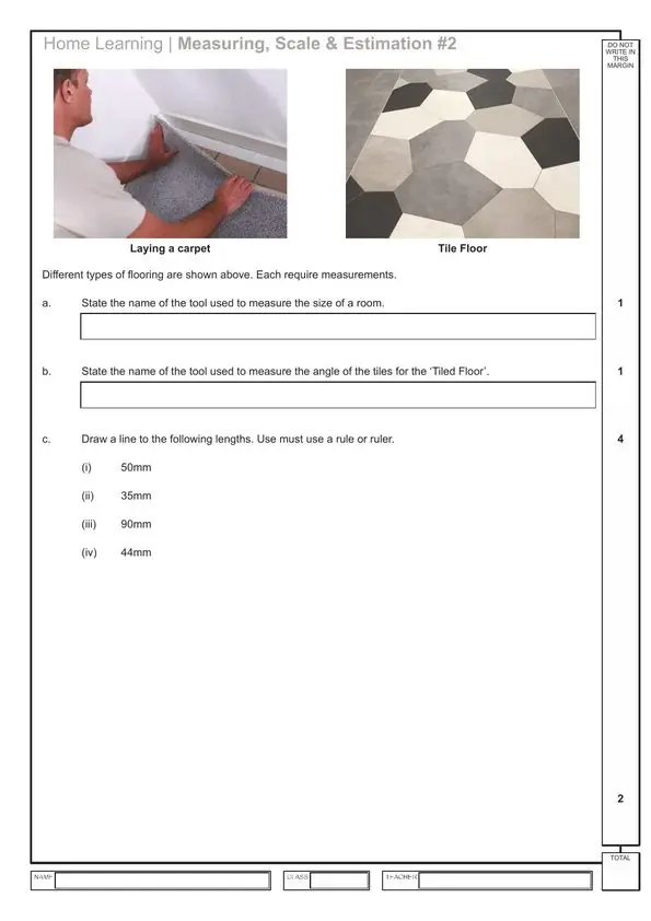 Home Learning 2 worksheet