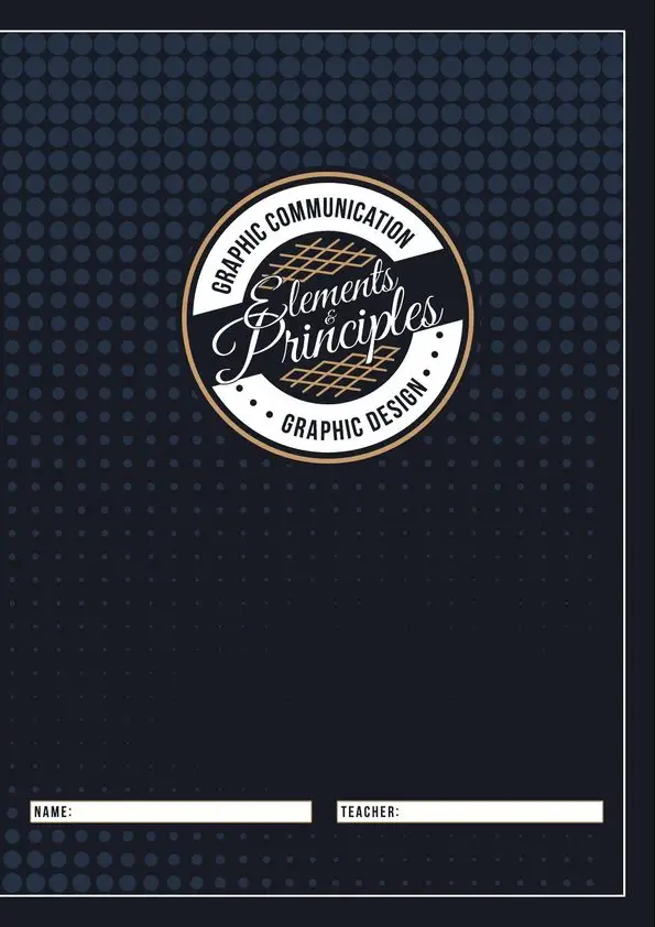 Elements and Principles of Graphic Design booklet cover
