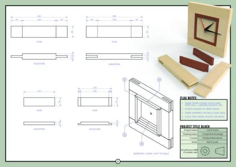 Preview of the N5 Woodwork drawing clock sheet
