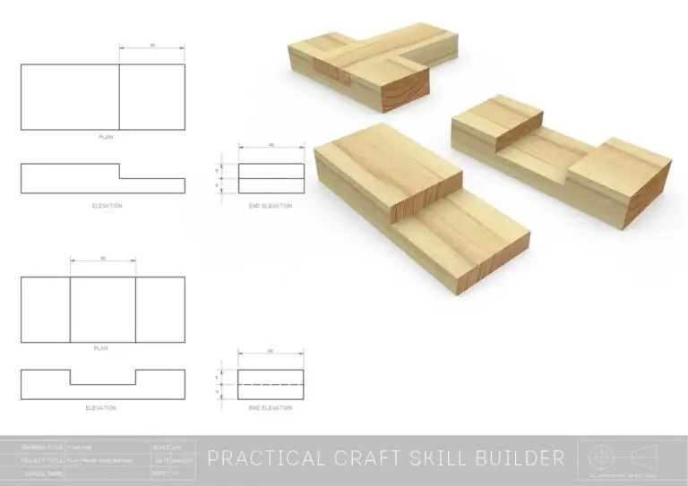Preview of the N5 Woodwork skill t halving sheet